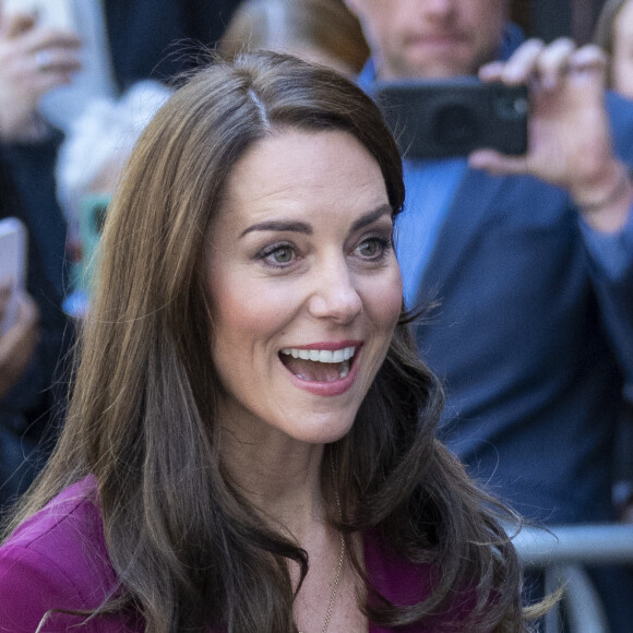 Le prince William, prince de Galles, et Catherine (Kate) Middleton, princesse de Galles, en visite à Birmingham, le 20 avril 2023. 