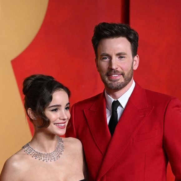 Chris Evans et Alba Baptista à la Vanity Fair Oscar Party le 10 mars 2024 à Beverly Hills, CA. © Doug Peters/PA Wire/ABACAPRESS.COM