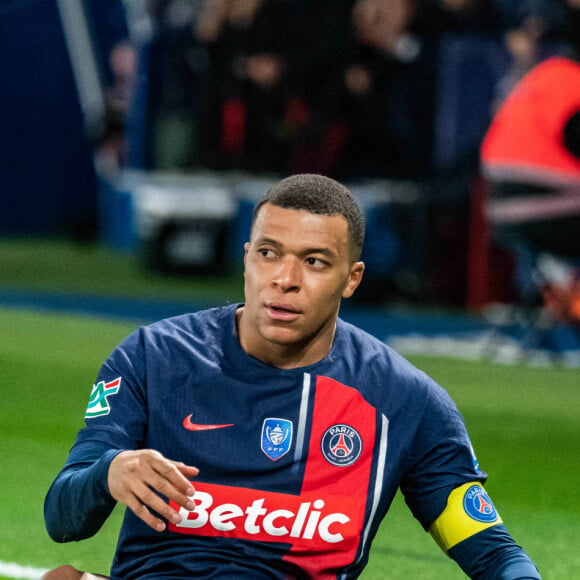 Kylian Mbappe (Paris SG) - Quart de finale de la coupe de France de football entre le Paris Saint-Germain et l'OGC Nice (3-1) au Parc des Princes à Paris le 13 mars 2024. 