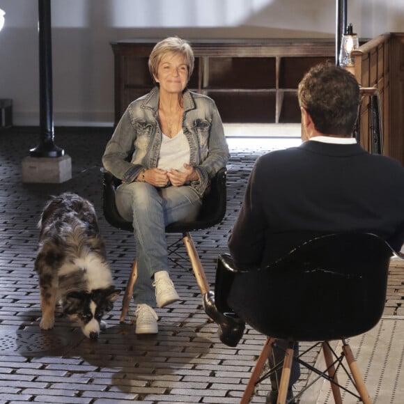 Exclusif - Véronique Jannot lors de l'enregistrement de l'émission "Animaux Stars", présentée par B.Montiel et diffusée sur la chaine Animaux TV © Jack Tribeca / Bestimage