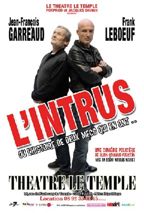 Frank Leboeuf et Jean-François Garreaud sur la scène du Théâtre Le Temple, à partir du 23 mars 2010 !