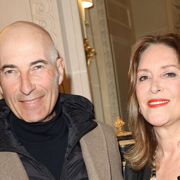 Nicolas Canteloup et Sandrine Alexi - Soirée de gala pour la Fondation de la recherche en physiologie, les Stethos, au George V à Paris. Le 18 mars 2024. © Coadic Guirec / Bestimage