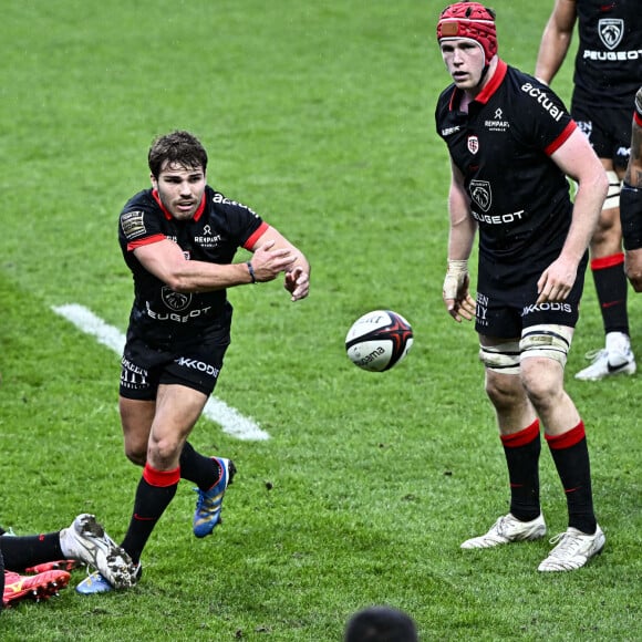 Antoine Dupont (st) Match de rugby du Top14 opposant le Stade Toulousain Rugby (Toulouse) and USA Perpignan (43-34)au stade Ernest-Wallon stadium à Toulouse, France, le 11 novembre 2023. © Thierry Breton/Panoramic/Bestimage