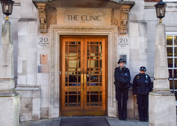 Illustration de la clinique privée de Londres ou Le roi Charles III d'Angleterre a été admis pour une opération de la prostate, le même hôpital où la princesse Kate a été opérée le 26 janvier 2024.