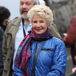 Danièle Gilbert - Obsèques de Michou en l'église Saint-Jean de Montmartre à Paris. Le 31 janvier 2020.