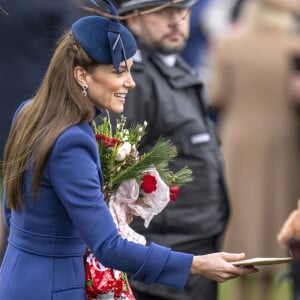 Catherine (Kate) Middleton, princesse de Galles, - Les membres de la famille royale assistent à l'office de Noël à l'église St Mary Magdalene à Sandringham, dans le Norfolk.