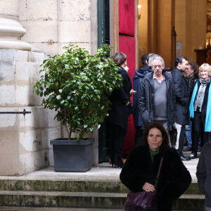 Mazarine Pingeot et son mari Didier Le Bret - Obsèques de Frédéric Mitterrand en l'église Saint-Thomas d'Aquin à Paris. Le 26 mars 2024. © Jacovides-Moreau / Bestimage