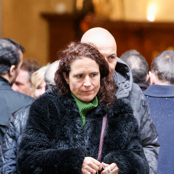 Mazarine Pingeot - Obsèques de Frédéric Mitterrand en l'église Saint-Thomas d'Aquin à Paris. Le 26 mars 2024. © Jacovides-Moreau / Bestimage