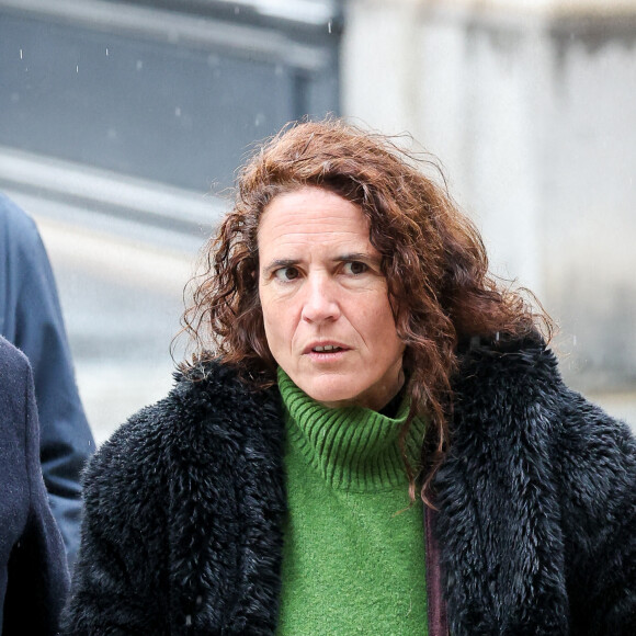 Jean Glavany, Mazarine Pingeot - Obsèques de Frédéric Mitterrand en l'église Saint-Thomas d'Aquin à Paris. Le 26 mars 2024. © Jacovides-Moreau / Bestimage