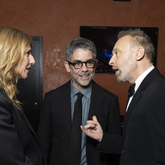 Une lutte pour laquelle Pierre Souchon est très impliqué
Exclusif - Sandrine Kiberlain, Manu Payet, Pierre Souchon en backstage du concert du gala des 20 ans de la fondation Recherche Alzheimer "2 générations chantent pour la 3ème" à l'Olympia à Paris le 18 mars 2024. © Cyril Moreau / Bestimage