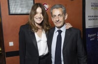 PHOTOS Carla Bruni-Sarkozy très tendre avec son époux Nicolas Sarkozy, un bisou volé parmi une foule de stars