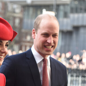 Nul doute que ces preuves de soutien feront plaisir aux principaux intéressés !
Catherine Kate Middleton, duchesse de Cambridge, le prince William, duc de Cambridge - Arrivées des participants à la messe en l'honneur de la journée du Commonwealth à l'abbaye de Westminster à Londres le 11 mars 2019. 