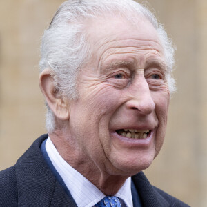 Le roi Charles III d'Angleterre - Les membres de la famille royale britannique arrivent à la chapelle Saint-George pour assister à la messe de Pâques. Windsor, le 31 mars 2024. 