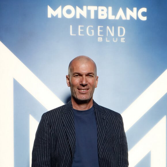 Exclusif - Zinédine Zidane - Soirée de lancement du parfum Montblanc "Legend Blue" au Victoria à Paris le 3 avril 2024. Z. Zidane incarne depuis septembre 2022 les valeurs de la ligne Montblanc Legend et prête à nouveau son visage pour la campagne du parfum Legend Blue. © Rachid Bellak/Bestimage