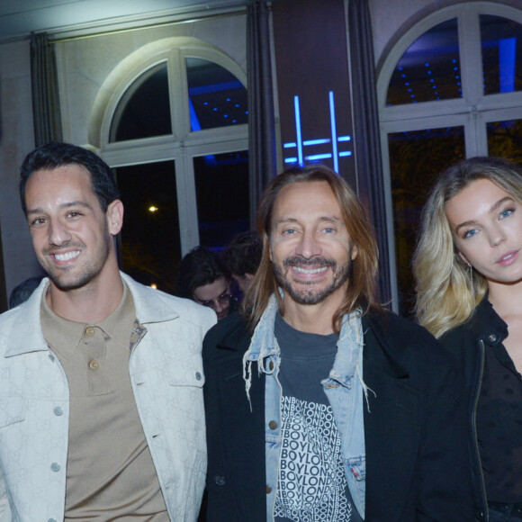 Exclusif - Diego El Glaoui et sa soeur Kenza Sadoun El Glaoui, Bob Sinclar, Priscilla Mezzadri et Julien Gauger - Soirée de lancement du parfum Montblanc "Legend Blue" au Victoria à Paris le 3 avril 2024. Z. Zidane incarne depuis septembre 2022 les valeurs de la ligne Montblanc Legend et prête à nouveau son visage pour la campagne du parfum Legend Blue. © Rachid Bellak/Bestimage