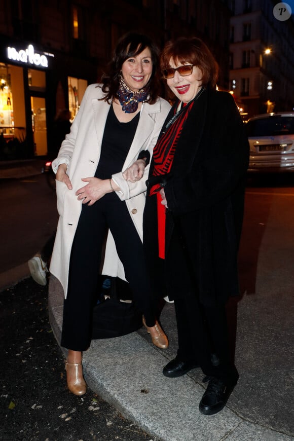 Exclusif - Karina Marimon, Judith Magre - Générale de la pièce "La Joconde parle enfin" écrite par L. Ruquier au théâtre de l'oeuvre à Paris, France, le 04 avril 2024. © Christophe Clovis / Bestimage