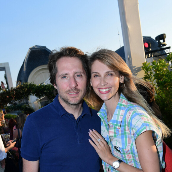 Exclusif - Ophélie Meunier et son mari Mathieu Vergne à la soirée Jardin Secret sur le rooftop de l'hôtel The Peninsula Paris le 7 juin 2023. © Rachid Bellak / Bestimage 