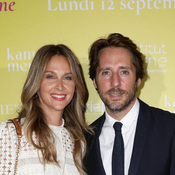 Exclusif - Ophélie Meunier et son mari Mathieu Vergne - Le professeur S.Lyonnet, président de l'Institut des maladies génétiques, et le galériste K. Mennour ont organisé la 4ème édition de la soirée "Heroes for Imagine", une grande vente aux enchères d'oeuvres d'art, animée par G.Elmaleh et dirigée par Christie's, à l'institut Imagine, 24 boulevard du Montparnasse dans le 15ème arrondissement de Paris, France, le 12 septembre 2022. © Dominique Jacovides/Bestimage 