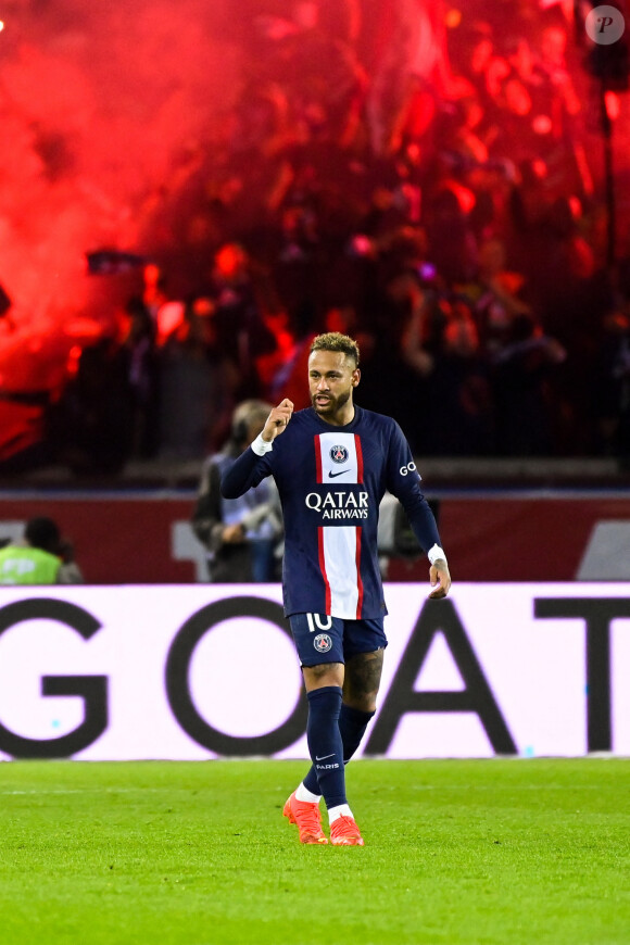 Neymar Jr - Match de Ligue 1 Uber Eats "PSG -OM" (1-0) au Parc des Princes à Paris le 16 octobre 2022.