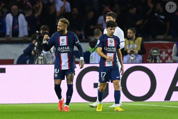 Neymar Jr - Match de Ligue 1 Uber Eats "PSG -OM" (1-0) au Parc des Princes à Paris le 16 octobre 2022.