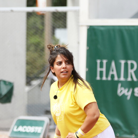 Inès Reg lors de la finale de la saison 3 de "Stars, Set et Match" au profit d'associations caritatives en marge des Internationaux de France de tennis à Roland Garros à Paris, France, le 10 juin 2021. © Dominique Jacovides/Bestimage