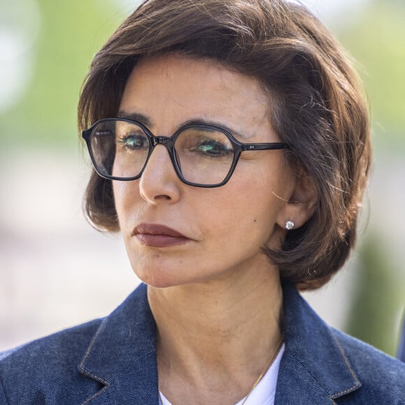 Rachida Dati - Inauguration par Mme Rachida DATI, ministre de la Culture, des terrasses Rose Valland au jardin des Tuileries à Paris le 12 avril 2024. © Olivier Borde / Bestimage