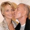 Sarah Marshall et Jean-Claude Jitrois à l'occasion de Heavenly Dreams, la vente aux enchères d'oreillers de stars au profit de l'Unicef en faveur des enfants d'Haïti, à Paris, le 18 mars 2010.