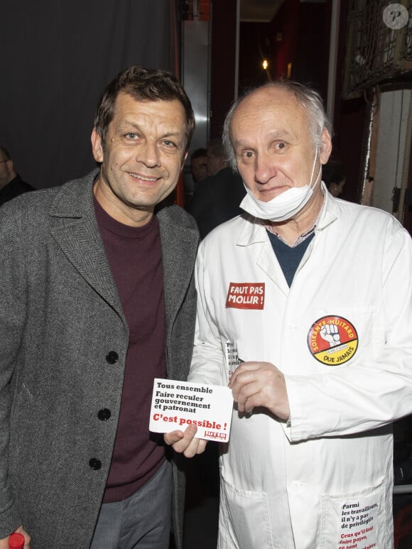 Exclusif - Backstage - Laurent Mariotte, Jean-François Gallotte - La Nuit de la Déprime revient aux Folies Bergère, le 3 février 2020. © Pierre Perusseau / Bestimage 