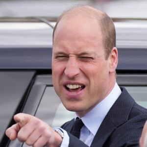 Le prince William de Galles en visite à la "St. Michael's High School" à Sandwell. Le 25 avril 2024 