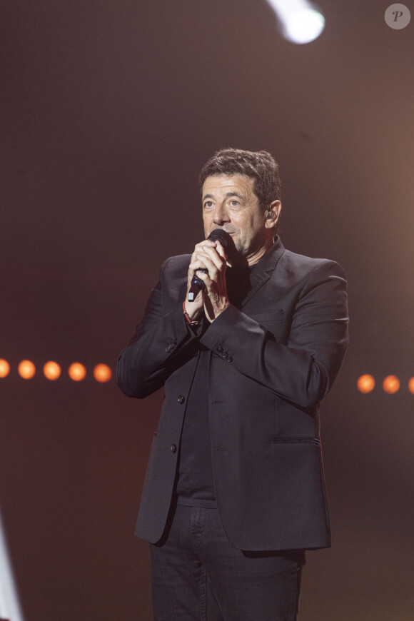 Exclusif - Patrick Bruel sur scène lors du concert "Leurs voix pour l'espoir" à l'Olympia à Paris le 11 mars 2024. © Perusseau / Bellak / Bestimage 