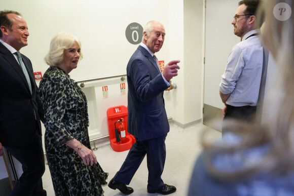 Le roi Charles III d'Angleterre et la reine consort Camilla en visite au "University College Hospital Macmillan Cancer Centre" à Londres. Le 30 avril 2024 