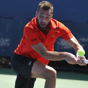 L'occasion de s'intéresser au tennisman, et notamment à sa vie sentimentale.
Benoît Paire à Flushing Meadows à l'occasion de sa victoire lors du premier tour de l'US Open, le 25 août 2014