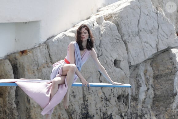 Coco Rocha lors d'un shooting pour la couverture du magazine Vogue à l'hôtel Eden Roc lors du Festival de Cannes 2019. À Antibes, en France, le 20 mai 2019. Photo par Thibaud MORITZ ABACAPRESS.COM