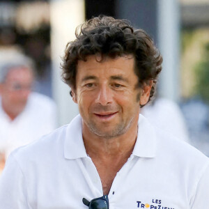Patrick Bruel lors du tournoi de pétanque des "Tropéziens de Lyon" sur la place des Lices à Saint-Tropez, en France, le 14 août 2019. Photo par ABACAPRESS.COM