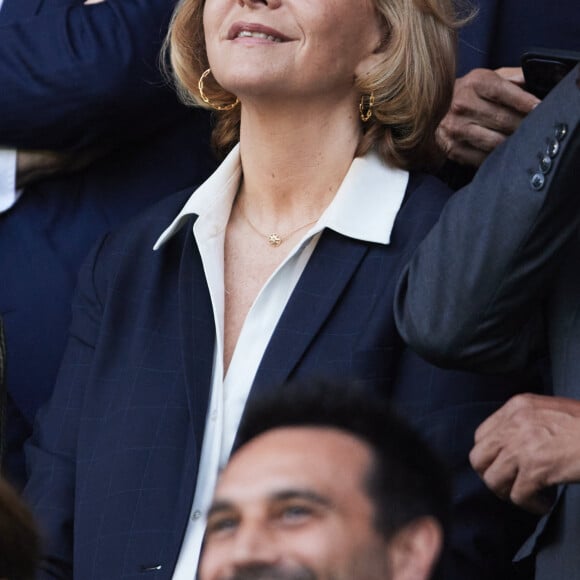 Valérie Pécresse - Célébrités dans les tribunes de la demi-finale retour de Ligue des champions entre le PSG face au Borussia Dortmund (0-1) au Parc des Princes à Paris le 7 mai 2024. © Cyril Moreau/Bestimage