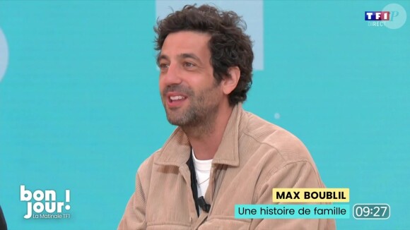 Très gêné, Max Boublil s'est confié sur le livre "olé olé" de sa mère
Max Boublil sur le plateau de "Bonjour !"