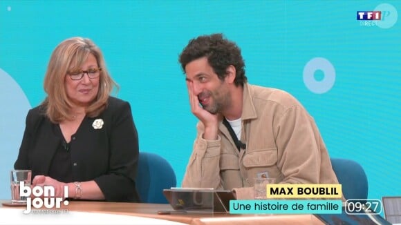 Malaise pour Max Boublil dans "Bonjour !" sur TF1
Max Boublil et Marie Myriam sur le plateau de "Bonjour !"