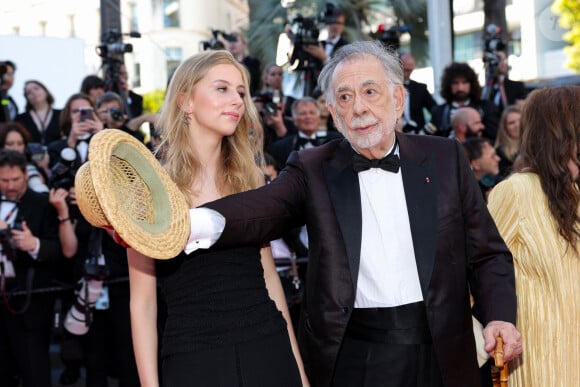 Romy Croquet et son grand-père Francis Ford Coppola - Montée des marches du film « Megalopolis » lors du 77ème Festival International du Film de Cannes, au Palais des Festivals à Cannes. Le 16 mai 2024 © Jacovides-Moreau / Bestimage  Red carpet of the movie « Megalopolis » during the 77th Cannes International Film Festival at the Palais des Festivals in Cannes, France. On may 16th 2024 