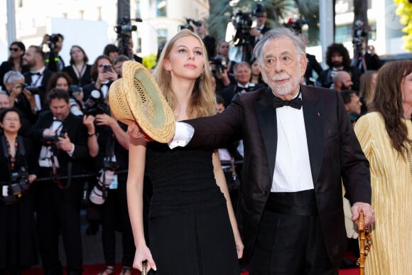 Romy Croquet et son grand-père Francis Ford Coppola - Montée des marches du film « Megalopolis » lors du 77ème Festival International du Film de Cannes, au Palais des Festivals à Cannes. Le 16 mai 2024 © Jacovides-Moreau / Bestimage  Red carpet of the movie « Megalopolis » during the 77th Cannes International Film Festival at the Palais des Festivals in Cannes, France. On may 16th 2024 