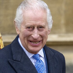 Le roi Charles III d'Angleterre et Camilla Parker Bowles, reine consort d'Angleterre - Les membres de la famille royale britannique arrivent à la chapelle Saint-George pour assister à la messe de Pâques. Windsor, le 31 mars 2024. 