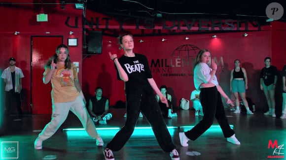 Shiloh Pitt en répétitions dans un studio de danse à Los Angeles, le 16 juin 2022.