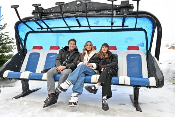 Thomas Jouannet, Chloe Jouannet, Mado Jouannet attending a photocall for the movie Allez Ma Fille during the 27th Alpe d Huez Film Festival in Alpe d Huez, France on January 18, 2024. Photo by Julien Reynaud/APS-Medias/ABACAPRESS.COM