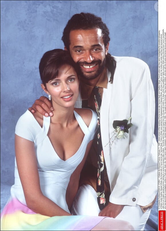 Mariage de Yannick Noah et Heather Stewart-Whyte - 11 février 1995 © Christophe Guibbaud/ABACA.