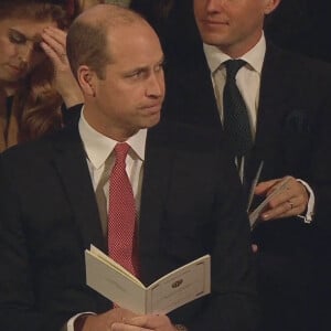 Le prince William, duc de Cambridge, et Catherine (Kate) Middleton, duchesse de Cambridge, assistent au Royal Christmas Concert à l'abbaye de Westminster à Londres, le 20 décembre 2021. 