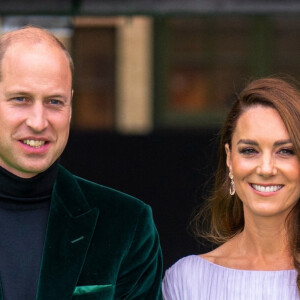 Le prince William, duc de Cambridge, Catherine (Kate) Middleton, duchesse de Cambridge - Première cérémonie de remise des prix Earthshot au Palace Alexandra à Londres le 17 octobre 2021. 