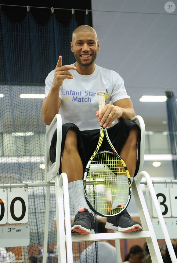 Xavier Delarue - People soutiennent l'association 'Enfant Star et Match' lors d'un tournoi de tennis organisé à Levallois-Perret le 10 février 2014. 