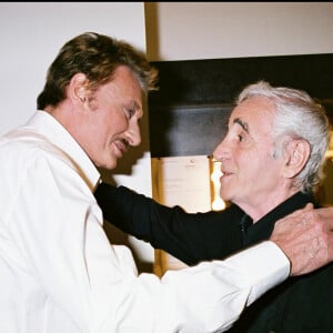 Archive - Charles Aznavour et Johnny Hallyday