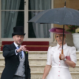 Mike Tindall et sa femme Zara Phillips (Zara Tindall), lors de la "Garden Party du Souverain" au palais de Buckingham à Londres, le 21 mai 2024. 