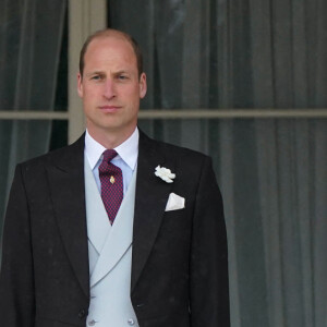 Le prince William, prince de Galles, le prince Richard, duc de Gloucester, et Birgitte Eva van Deurs, duchesse de Gloucester, lors de la "Garden Party du Souverain" au palais de Buckingham à Londres, le 21 mai 2024. 