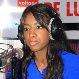 Coup dur pour Hapsatou Sy.
Exclusif - Hapsatou Sy - Enregistrement de l'émission "Le Show de Luxe" sur la Radio Voltage à Paris. © Philippe Baldini / Bestimage